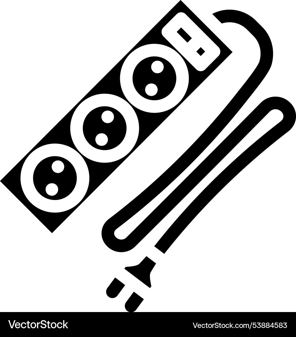 Power Strip Energieeinsparung Glyph-Symbol Power Strip Energieeinsparung Glyph-Symbol vektorbild