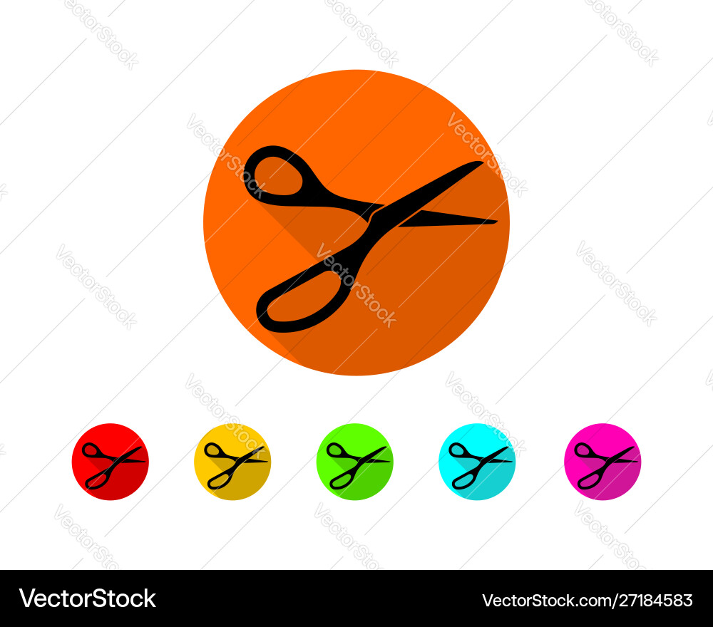 Scissor icon scissors design element or logo Scissor icon scissors design element or logo vector image