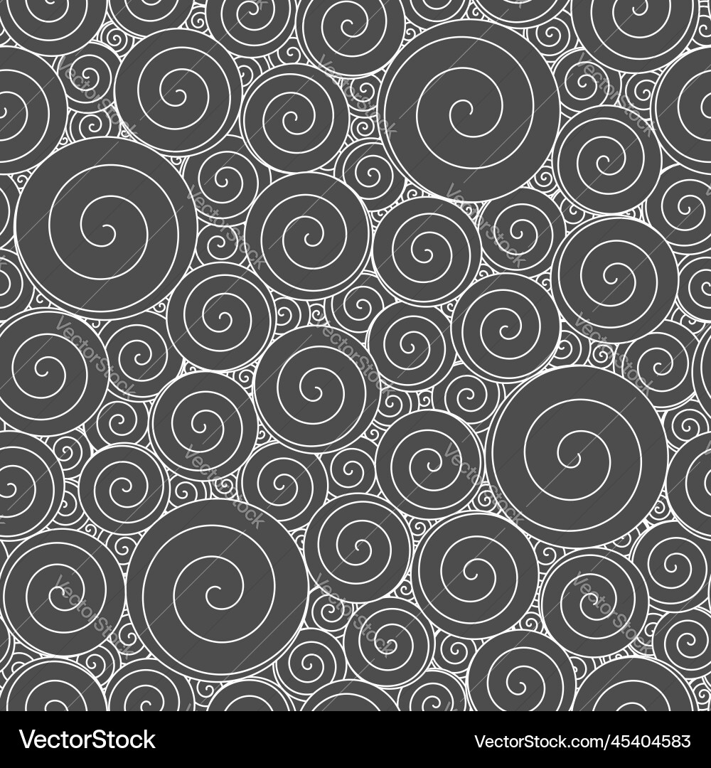 Seamless pattern with round swirls Seamless pattern with round swirls vector image