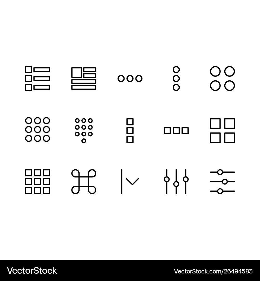 Set hamburger menu icon for navigation vector image