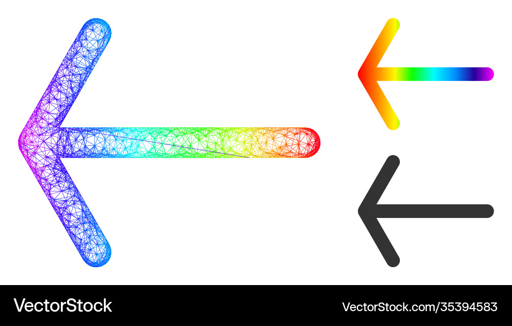 Spectral net gradient arrow left icon Spectral net gradient arrow left icon vector image
