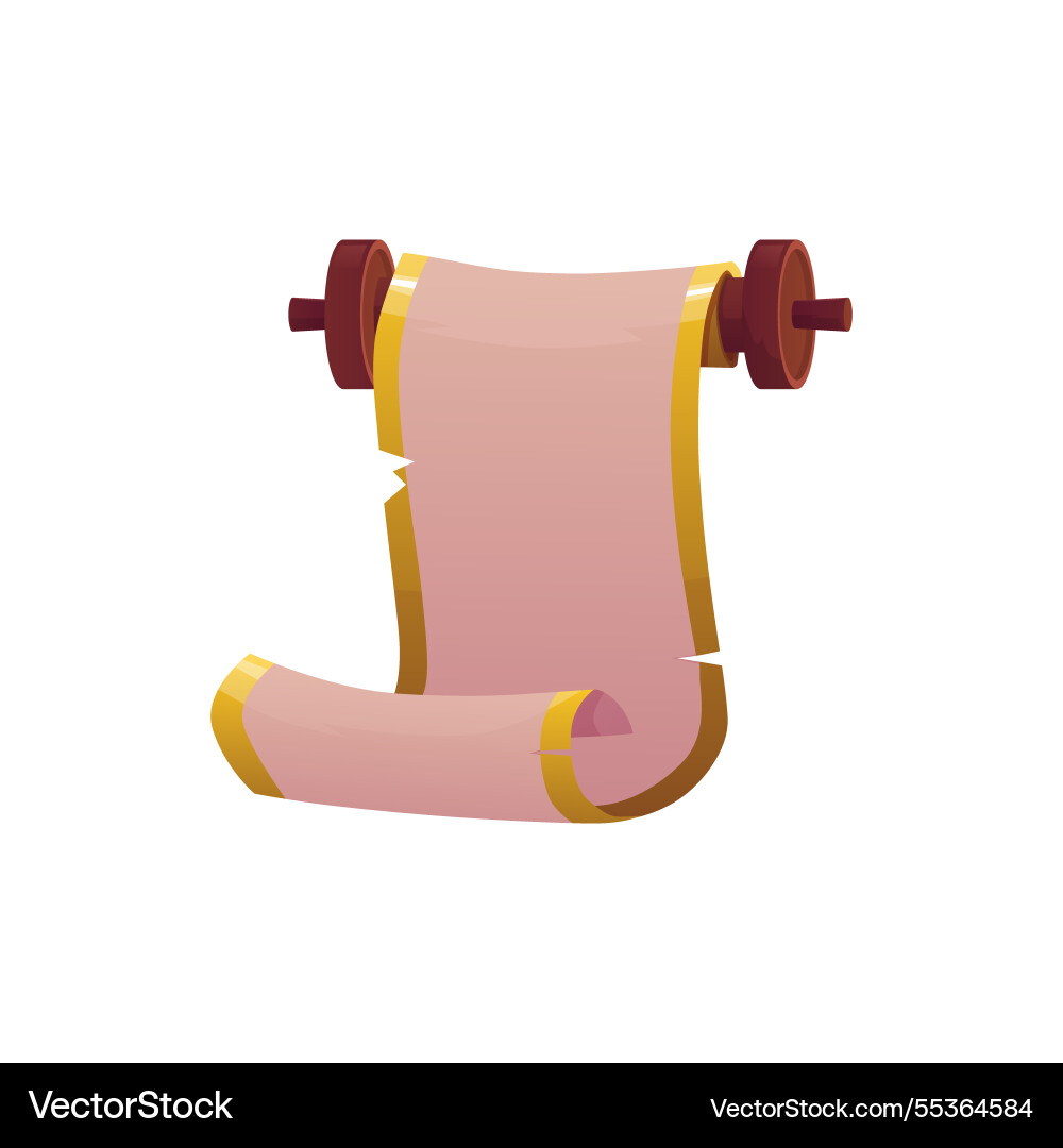 Ancient parchment roll paper blank scroll Vector Image