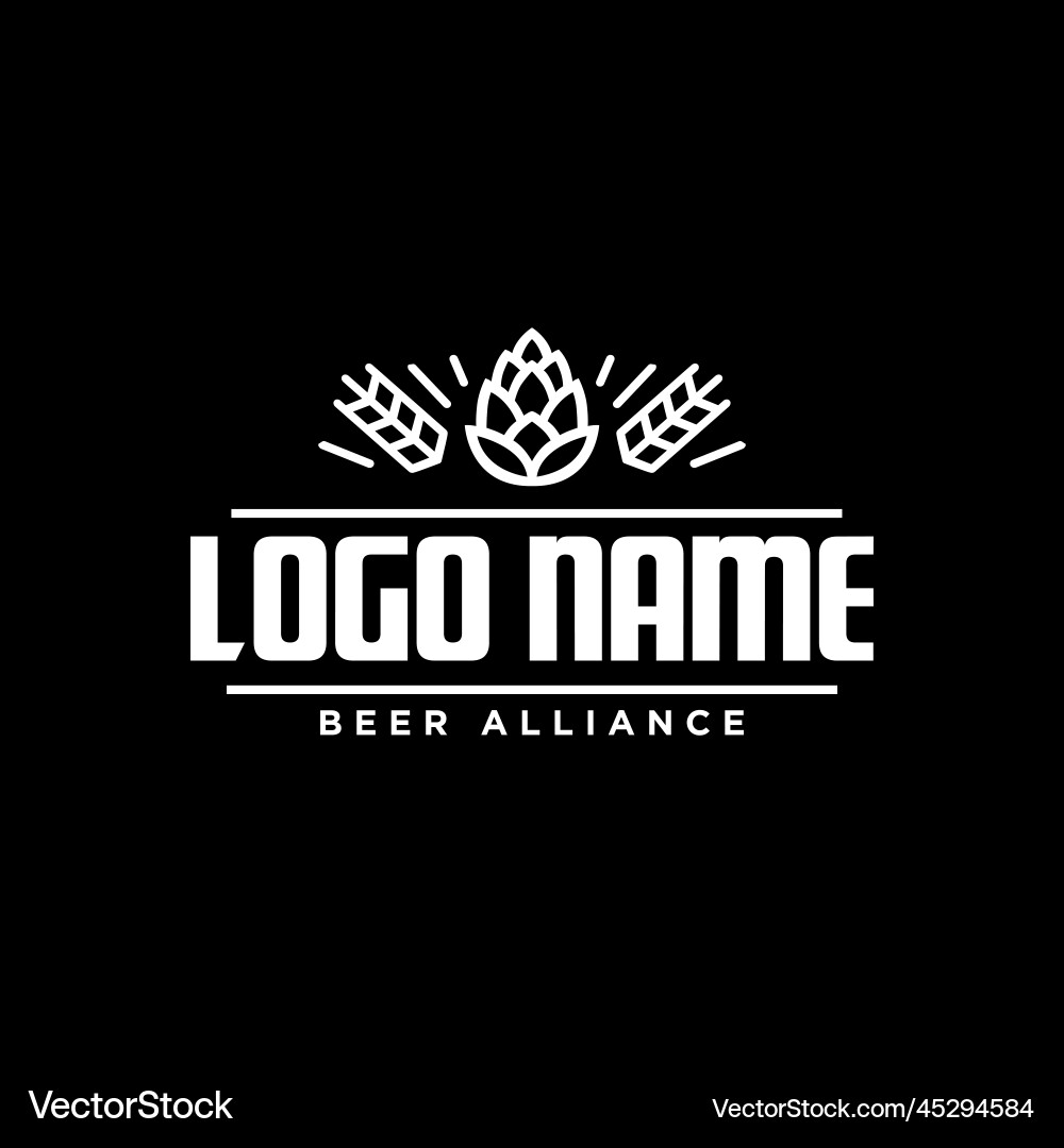 Bier Vintage Logo Design Bier Vintage Logo Design vektorbild