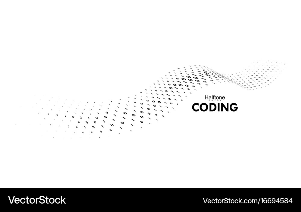 Binary Stream Code Wave vector image