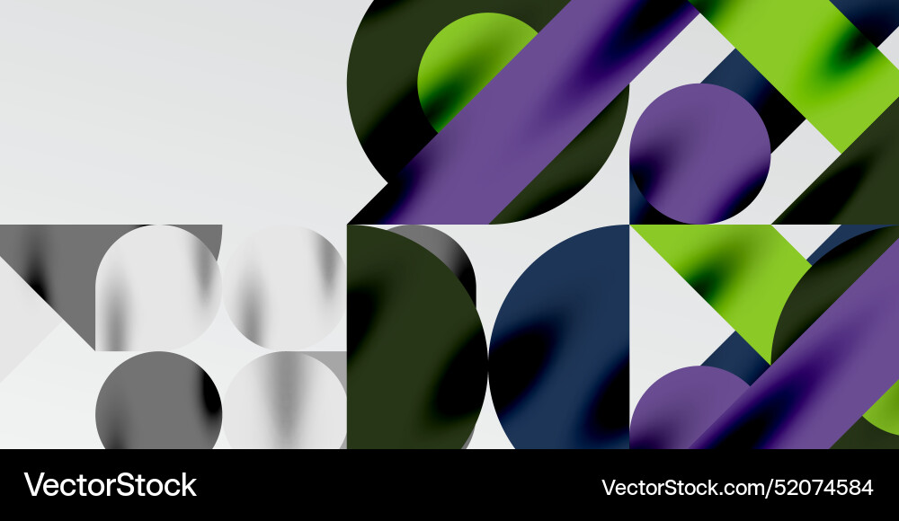Colorful simple dynamic geometric forms circles Vector Image
