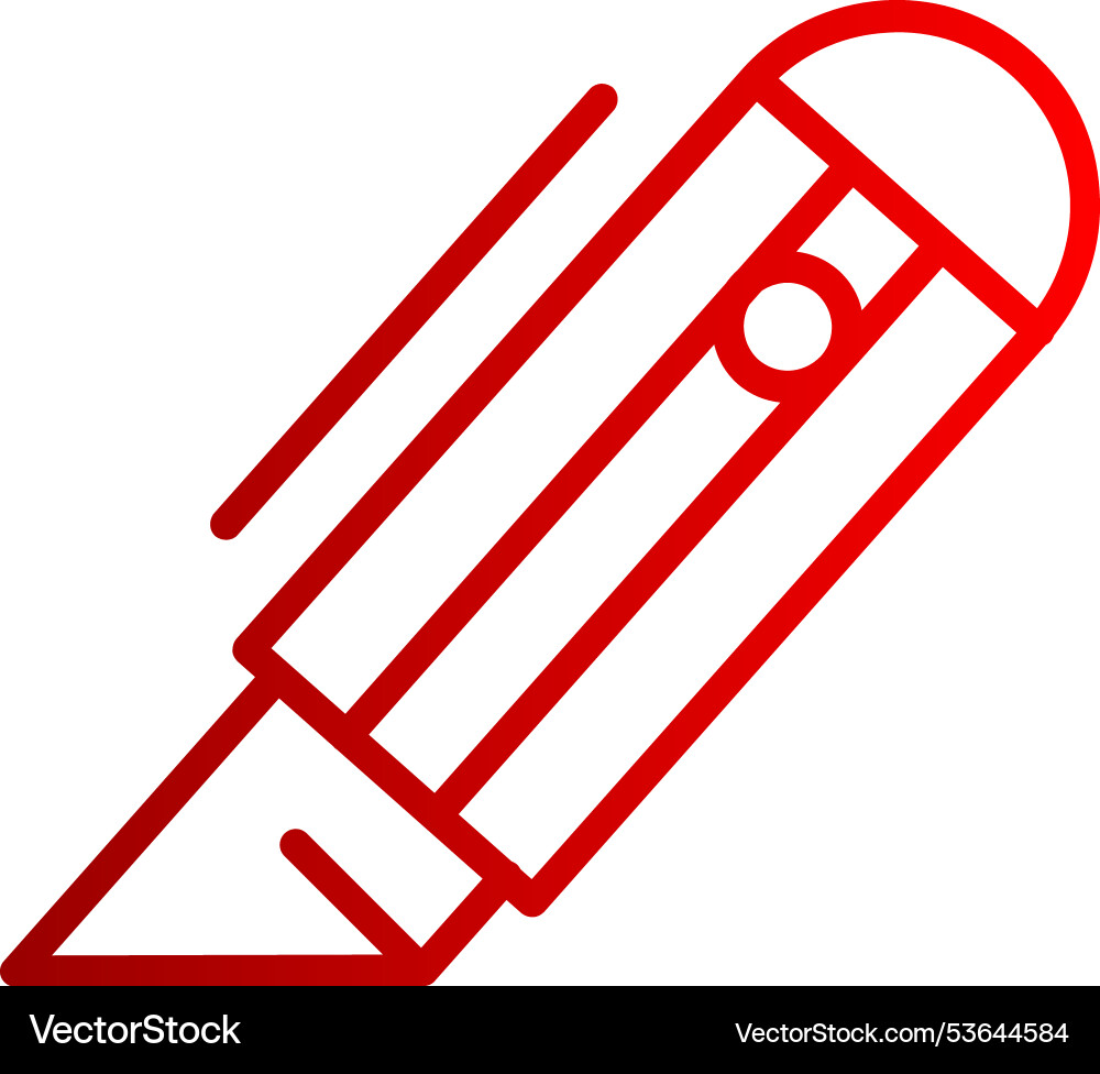 Cutter line gradient icon Vector Image