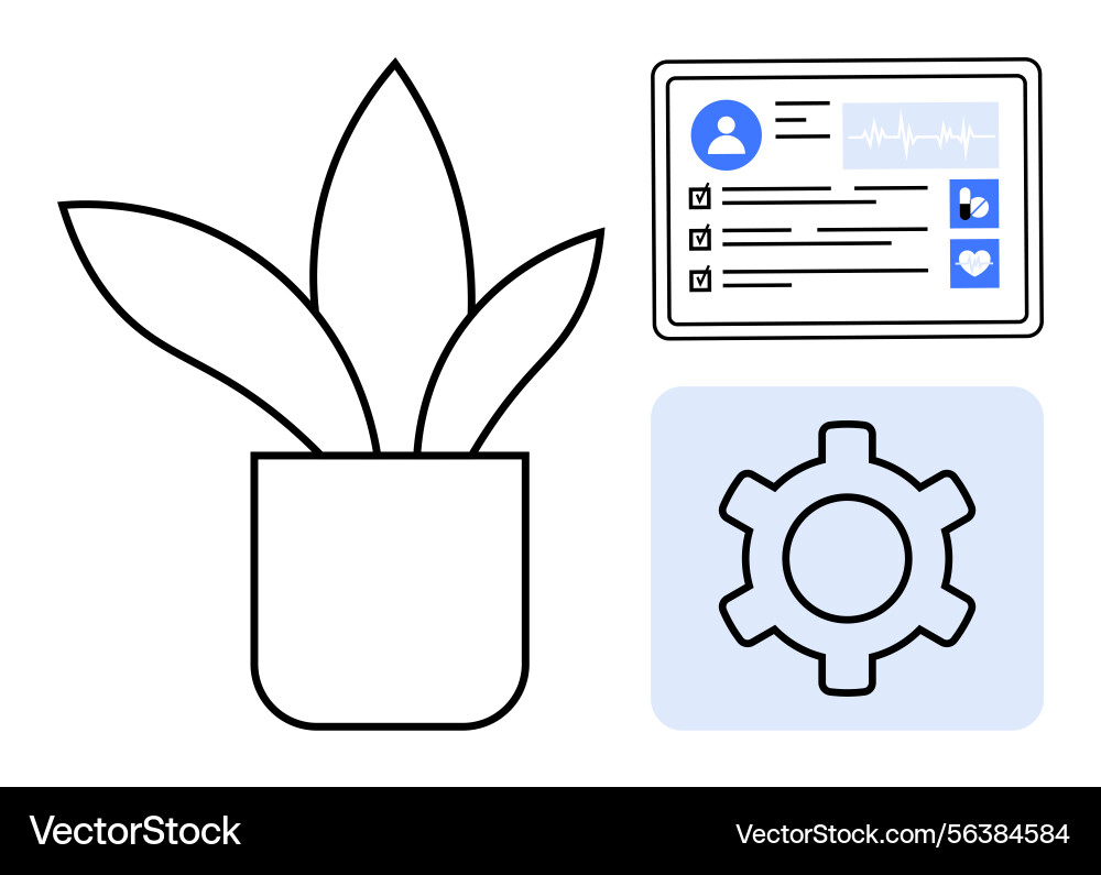 Digital health monitoring with dashboard settings Digital health monitoring with dashboard settings Vector Image