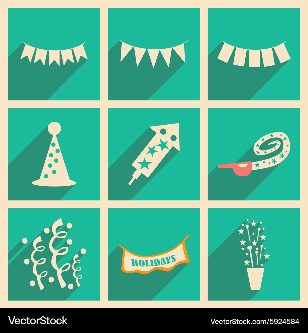 Flat with shadow concept and mobile application Vector Image
