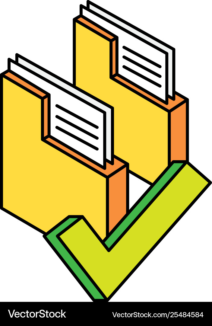 Folder documents data icon vector image