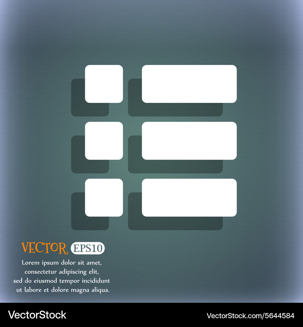List menu content view options icon symbol vector image