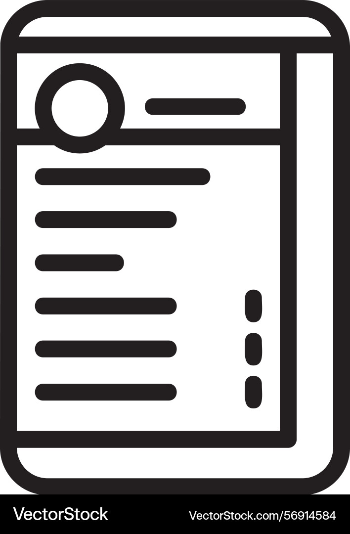 Menu linear style icon design Vector Image