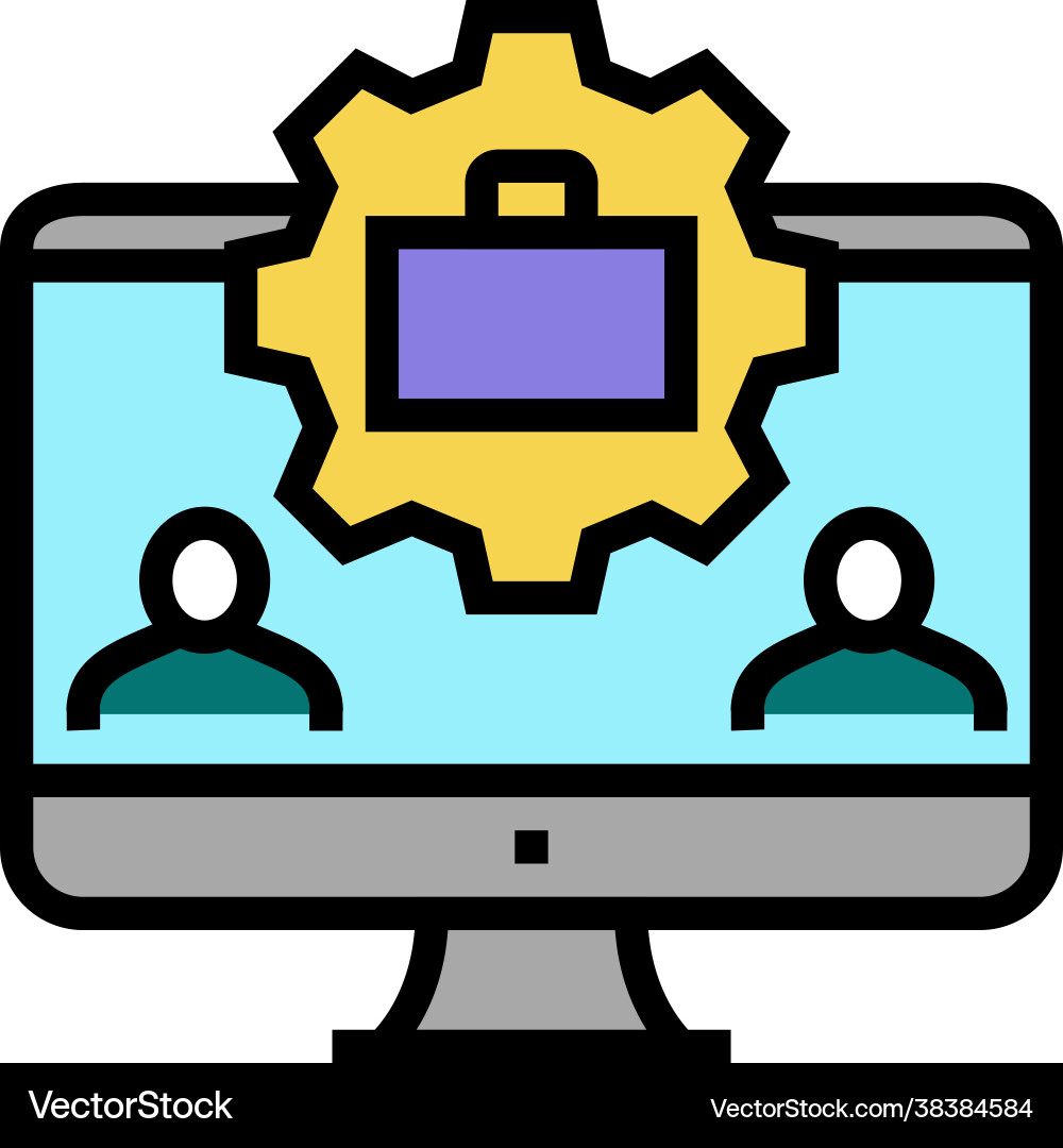 Networking events color icon Vector Image