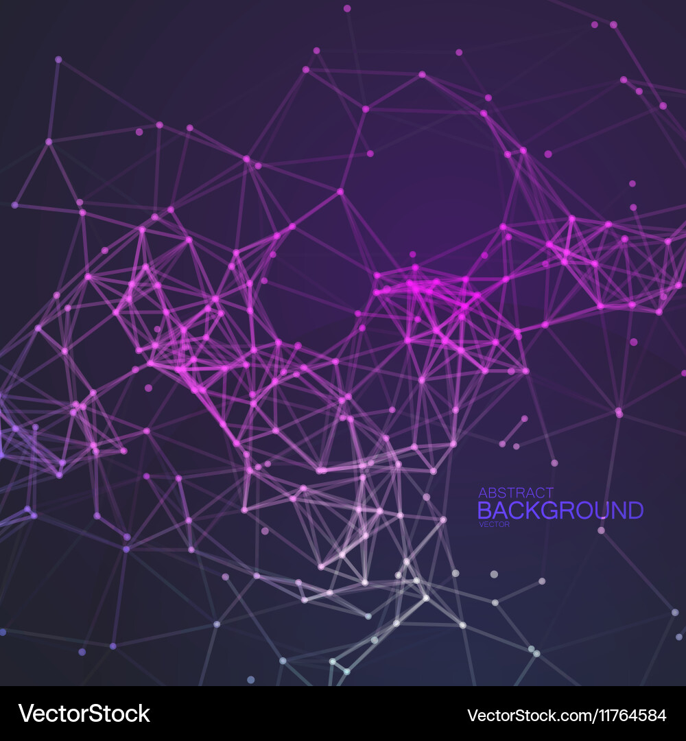 Particle Network Connection Vector Image