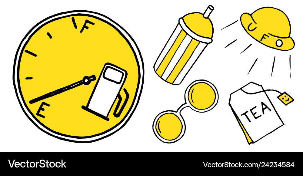 Patch set on white background vector image