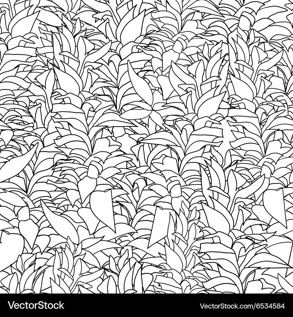Seamless pattern with algae vector image