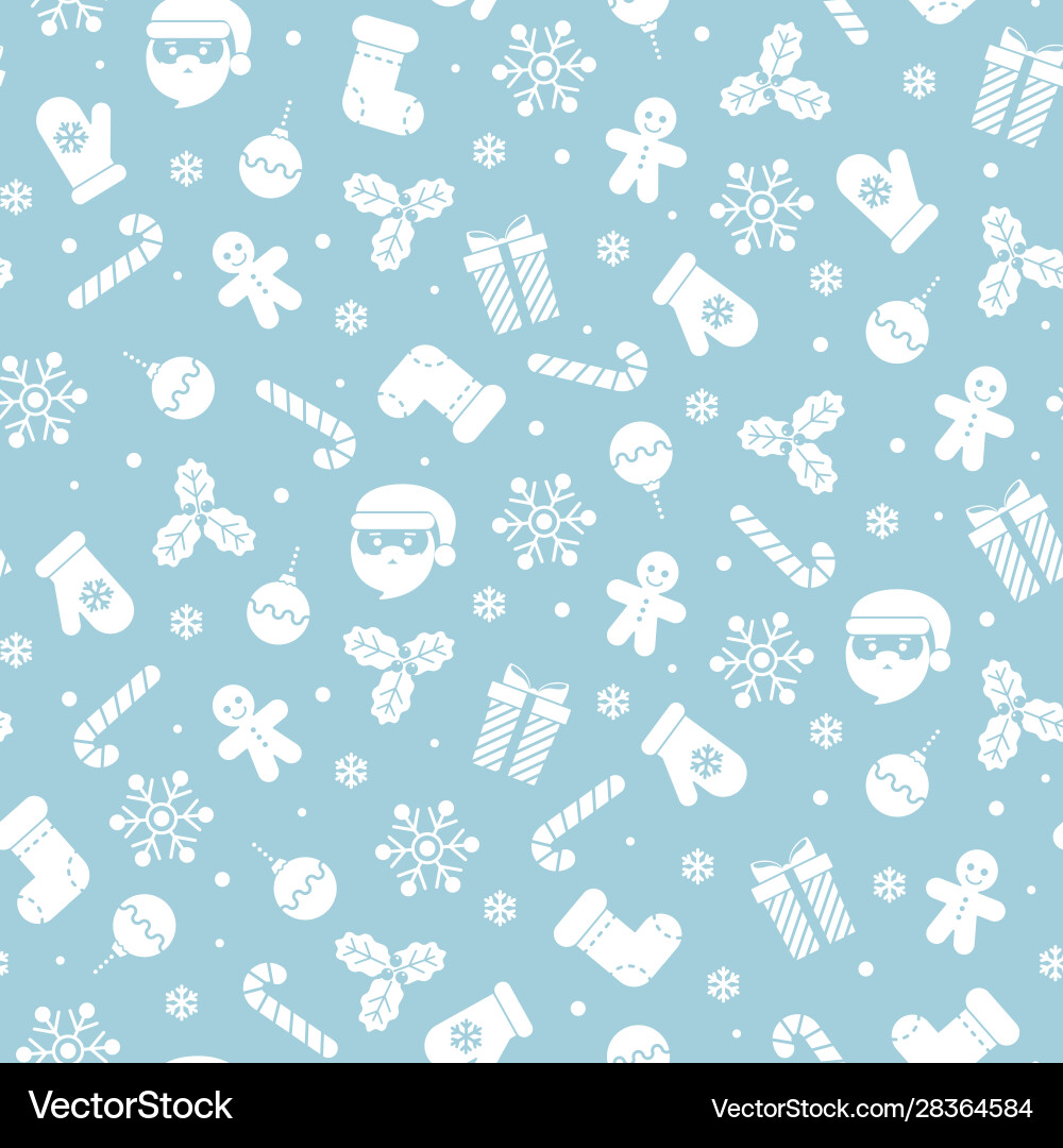 Seamless pattern with flat icons Vector Image