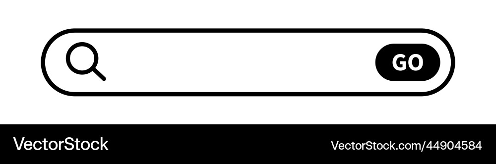 Search box with go button or web bar Search box with go button or web bar vector image