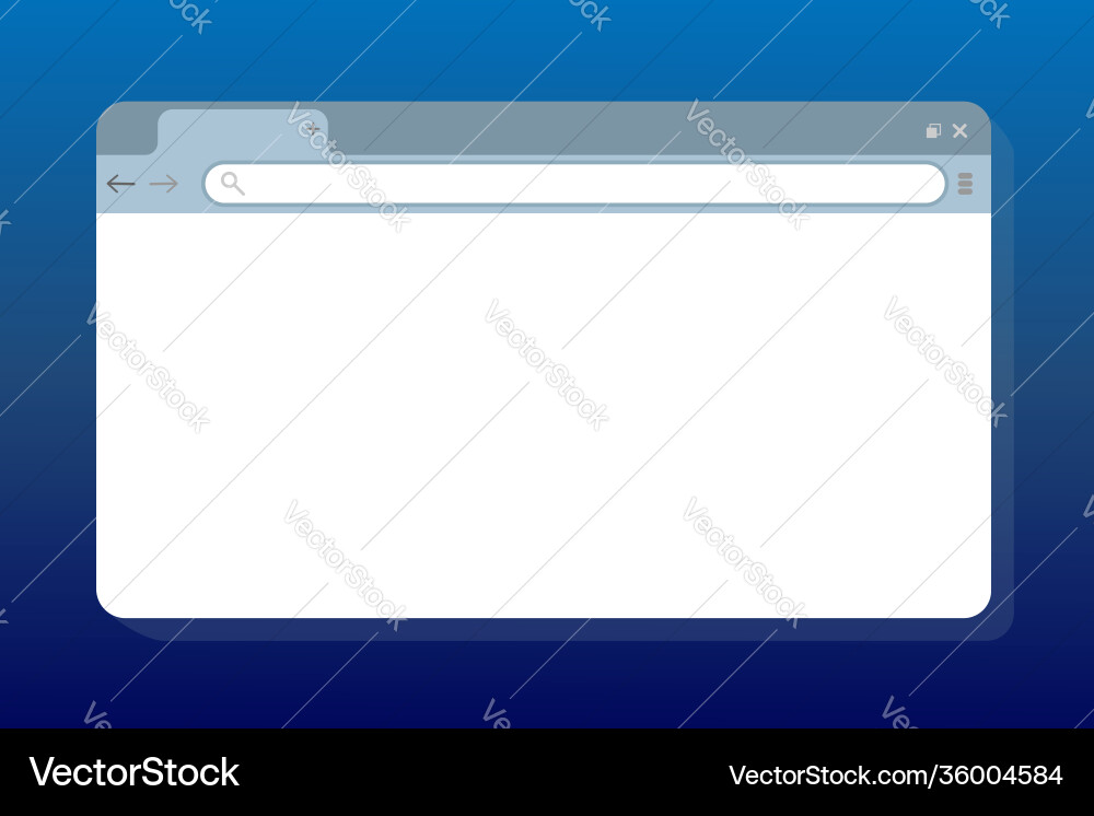 Simple browser window on blue background stock Simple browser window on blue background stock Vector Image