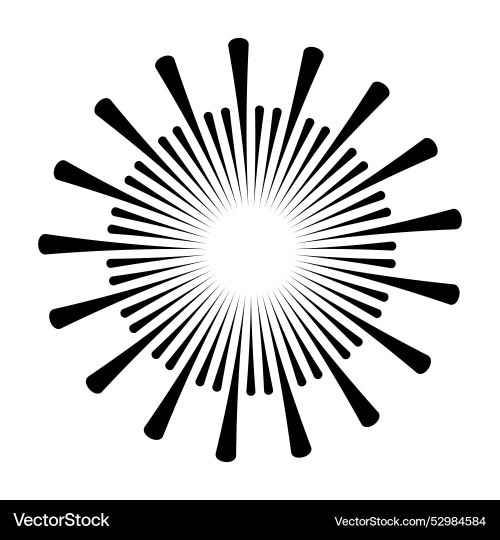 Sunburst firework explosion bursting or light Vector Image