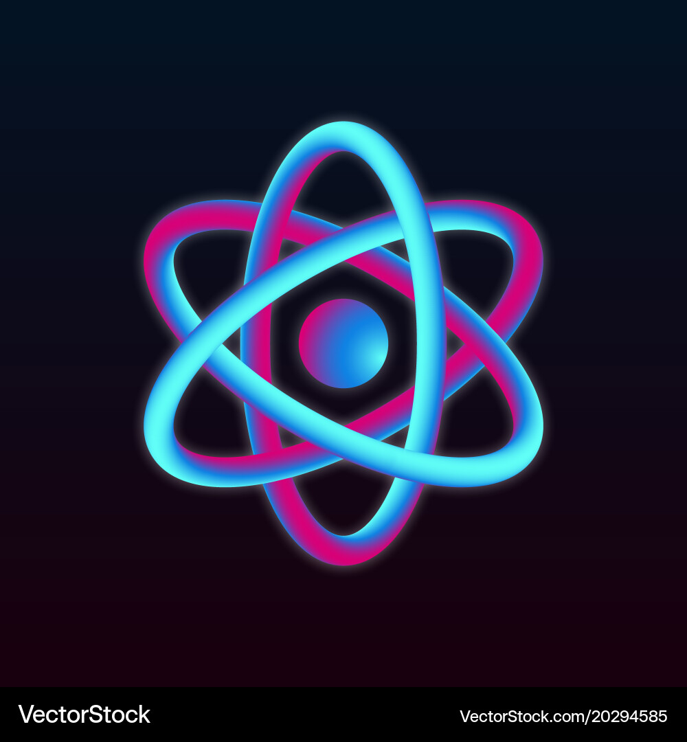 3D Atomic Structure Model vector image