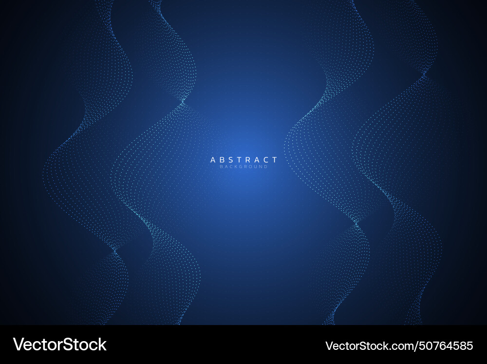 Abstract background with flowing curve particles Abstract background with flowing curve particles Vector Image
