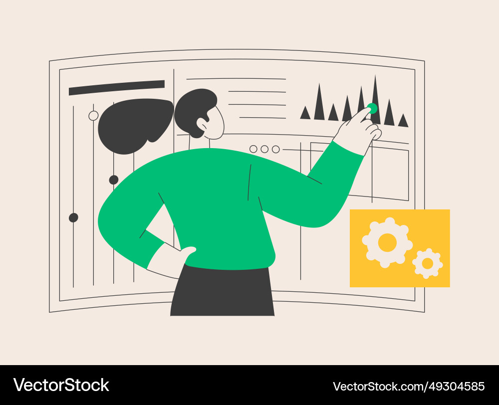 Big data visualization abstract concept Big data visualization abstract concept vector image