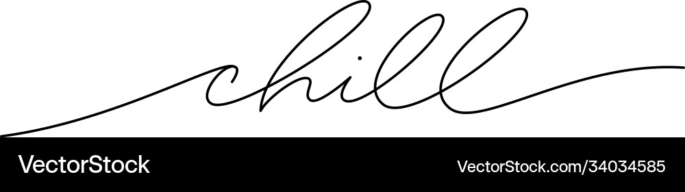 Chill Cursive Script Lettering vector image