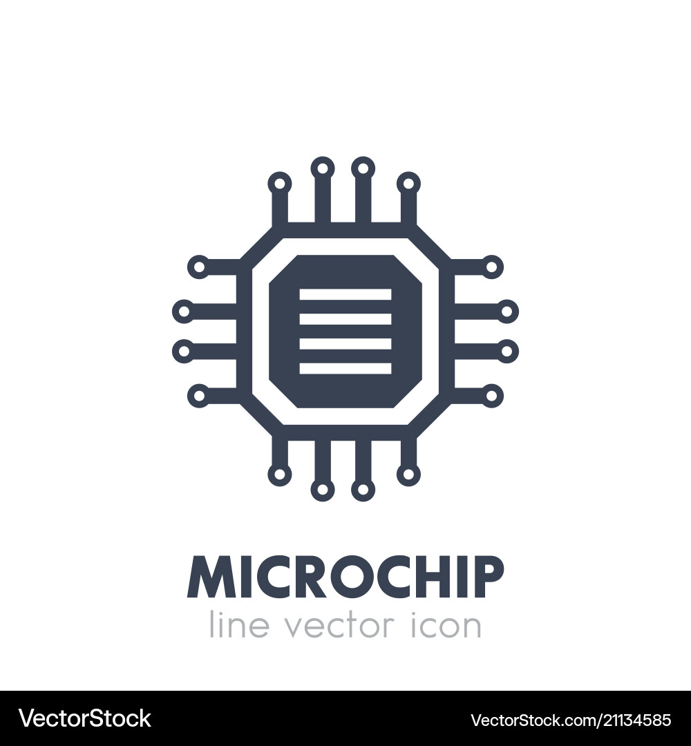 Chipset microchip icon on white Chipset microchip icon on white vector image
