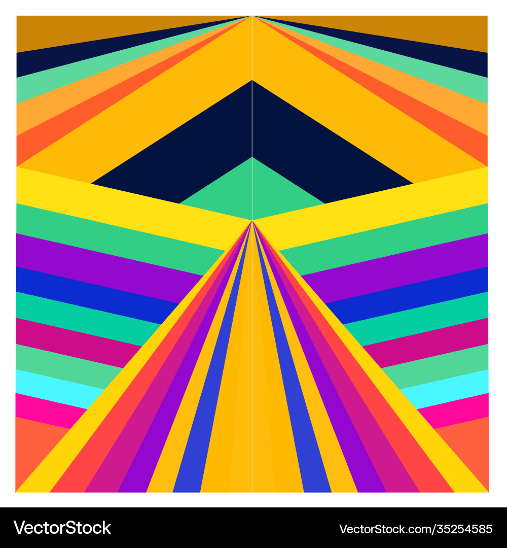 Colorful geometric and curve background pattern vector image