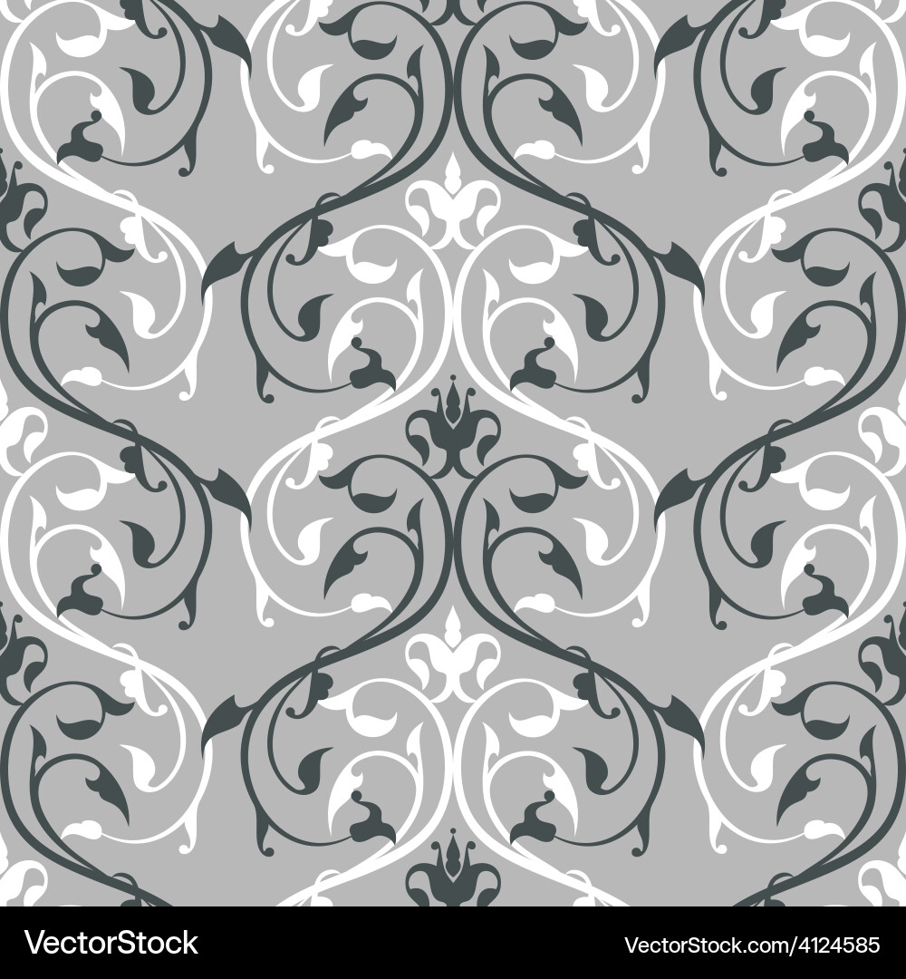 Damask pattern vector image
