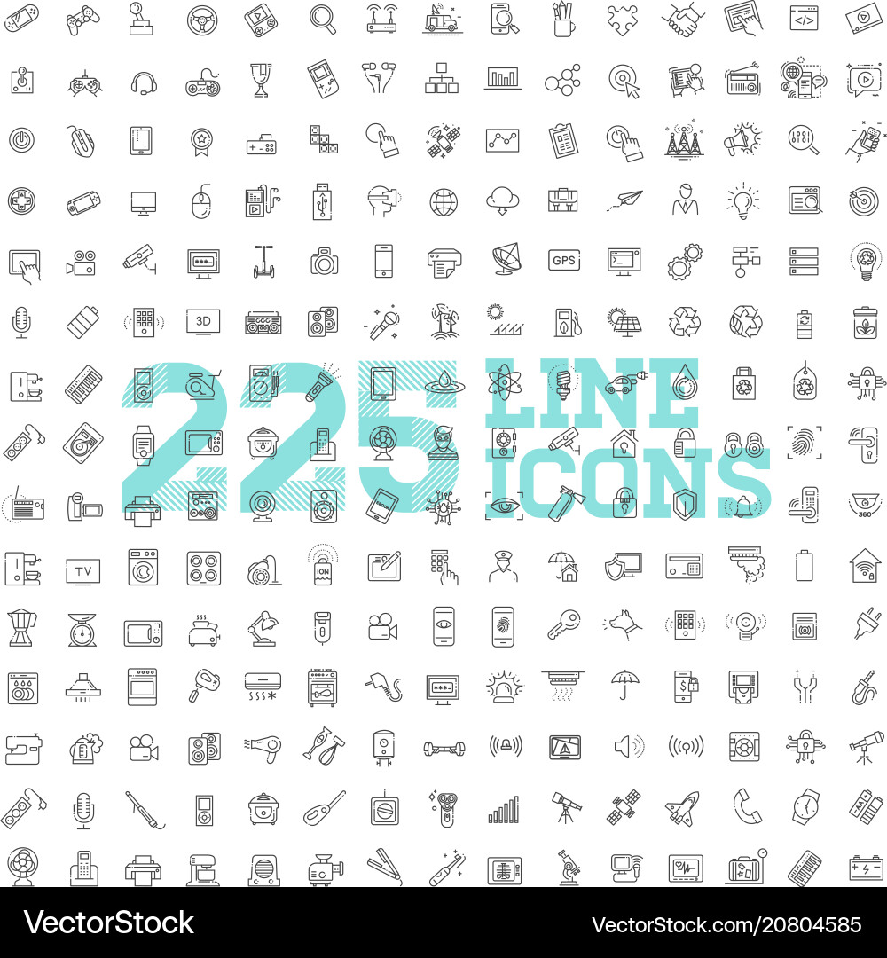 Digital Technology Icons vector image
