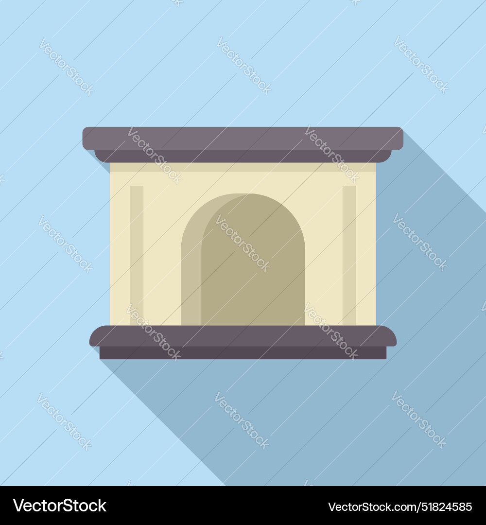 Empty fireplace with arch and shelf creating cozy Empty fireplace with arch and shelf creating cozy vector image