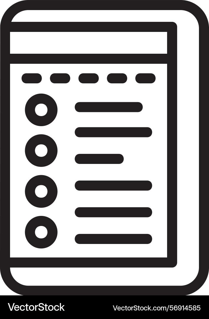 Hamburger menu linear style icon design Vector Image