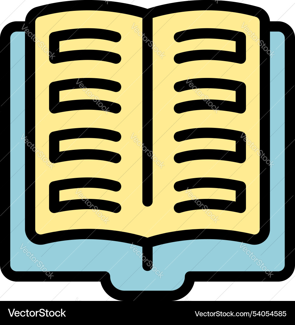 Open book with text lines for knowledge Open book with text lines for knowledge vector image