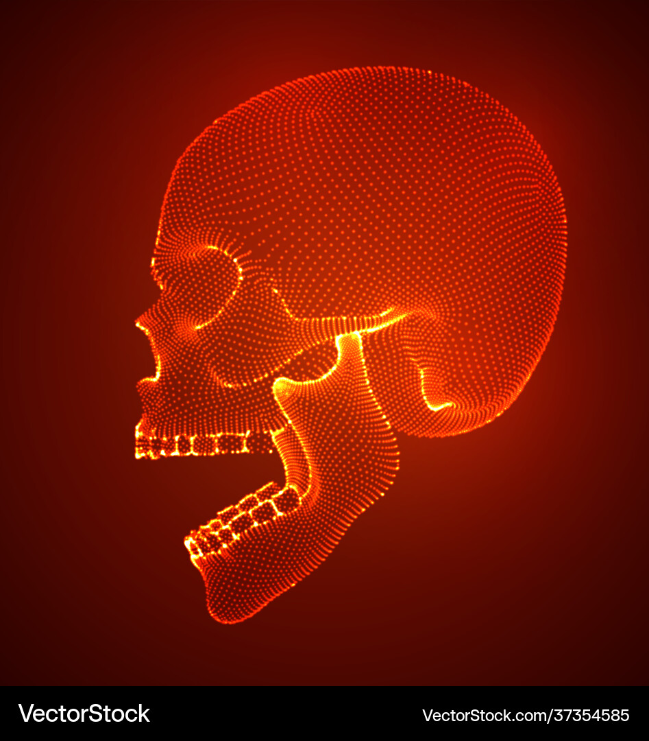 Set human skulls with square and triangular Set human skulls with square and triangular vector image