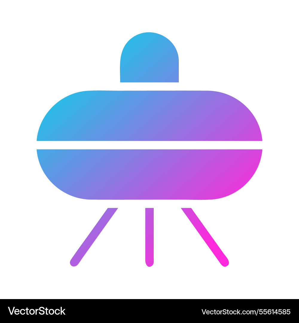 Simple alien spaceship icon with gradient colors Simple alien spaceship icon with gradient colors Vector Image
