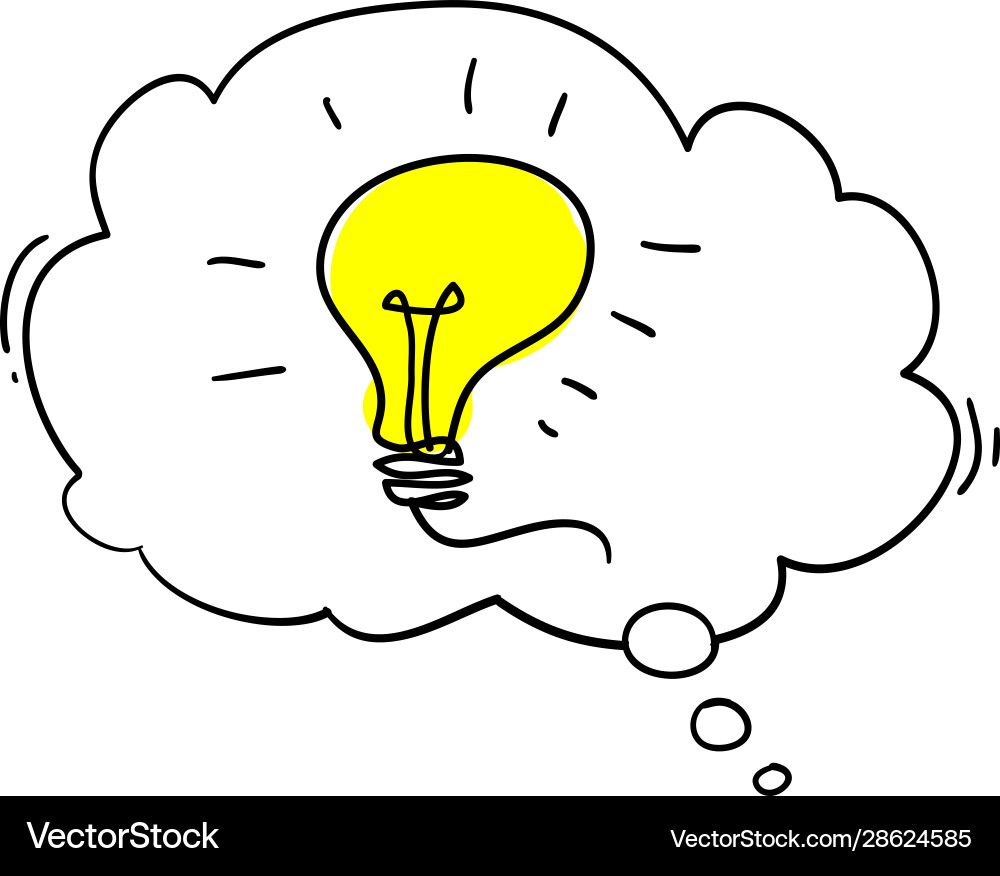 Speech bubble light lamps idea creative Speech bubble light lamps idea creative vector image