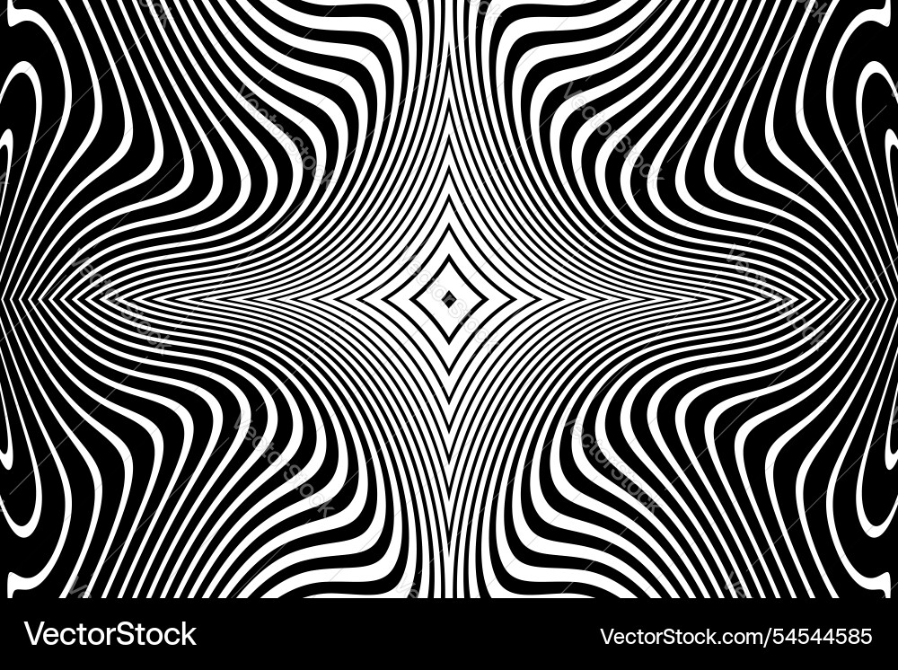Symmetrical wavy lines pattern Vector Image