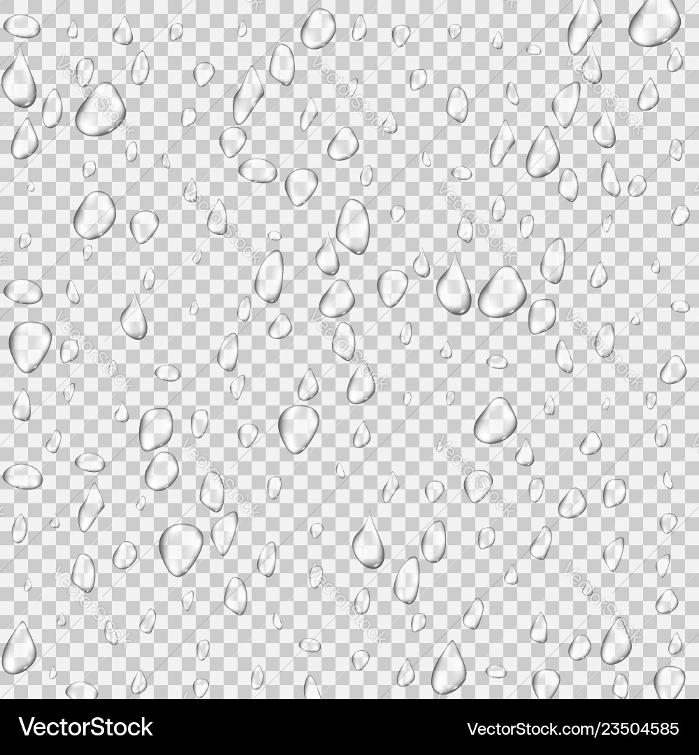 Transparent Water Drops Realistic Set Royalty Free Vector