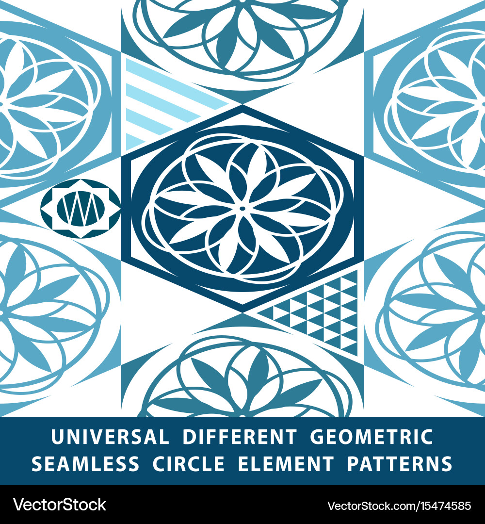 Universal different seamless patterns tiling Vector Image