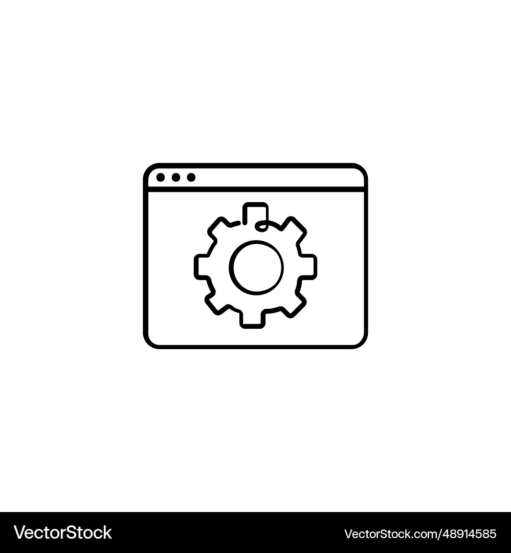 Website setting line style icon design Vector Image