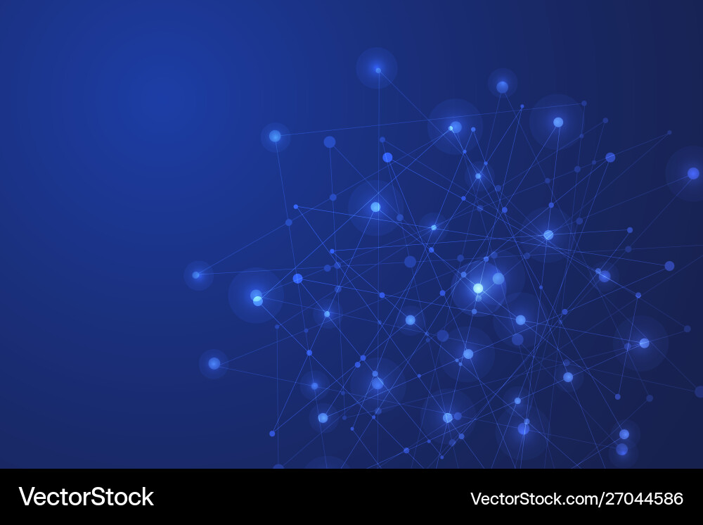 Abstract Connection Network Vector Image