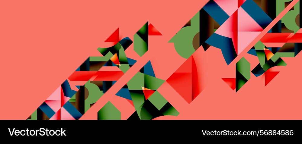 Abstract geometric shapes overlap creating Abstract geometric shapes overlap creating vector image