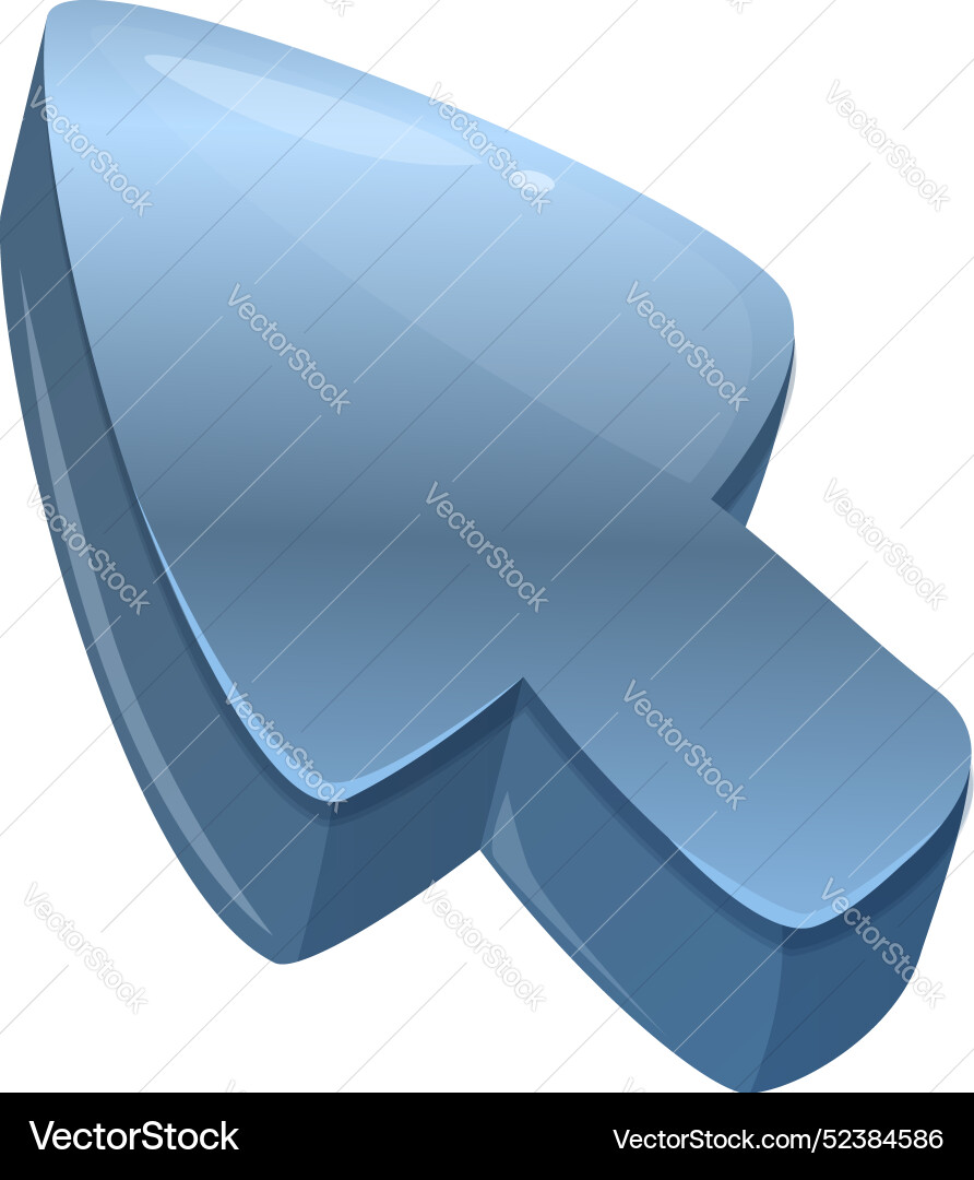 Blue cursor showing clicking pointing Blue cursor showing clicking pointing vector image