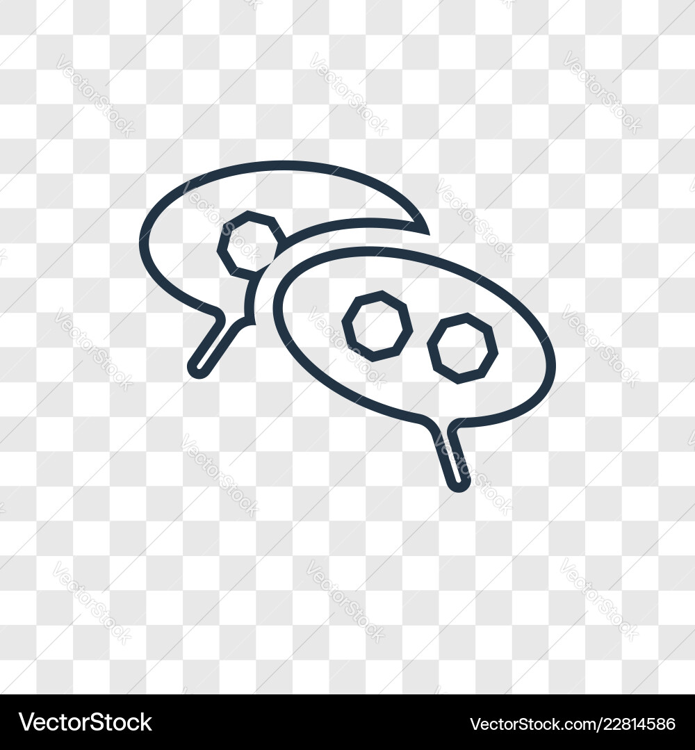 Chat concept linear icon isolated on transparent Chat concept linear icon isolated on transparent vector image