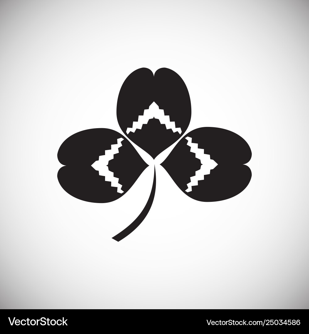 Clover icon on background for graphic and web Clover icon on background for graphic and web vector image