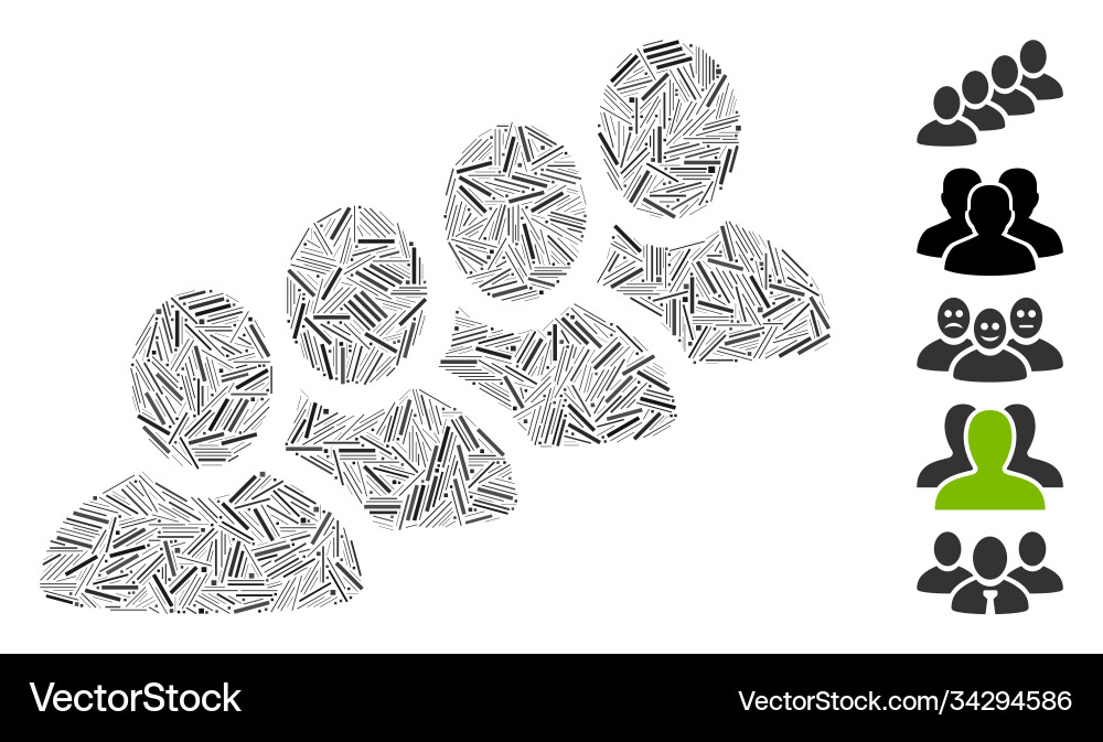 Dash mosaic user queue icon Dash mosaic user queue icon vector image