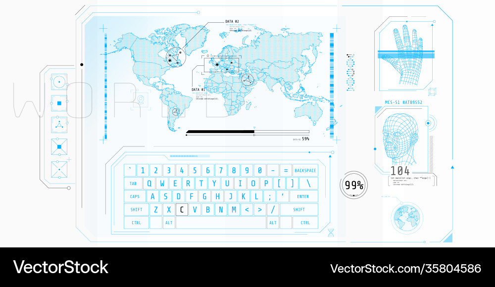 Design virtual interface access Design virtual interface access vector image