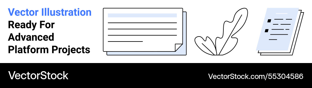Digital documents and minimal design elements vector image