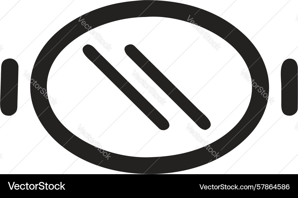 Interactive oval with handles icon design Vector Image